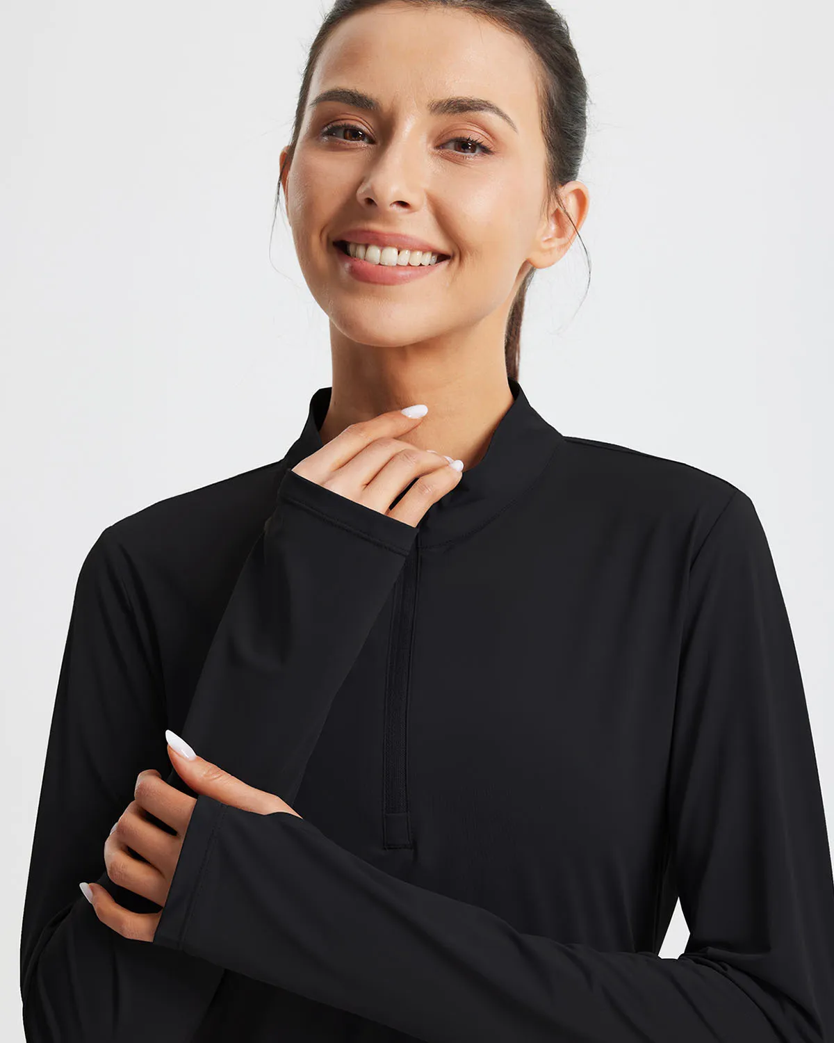 Libin Women's Half Zip Long Sleeve Workout Shirts