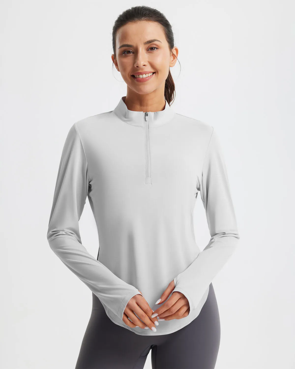 Libin Women's Half Zip Long Sleeve Workout Shirts