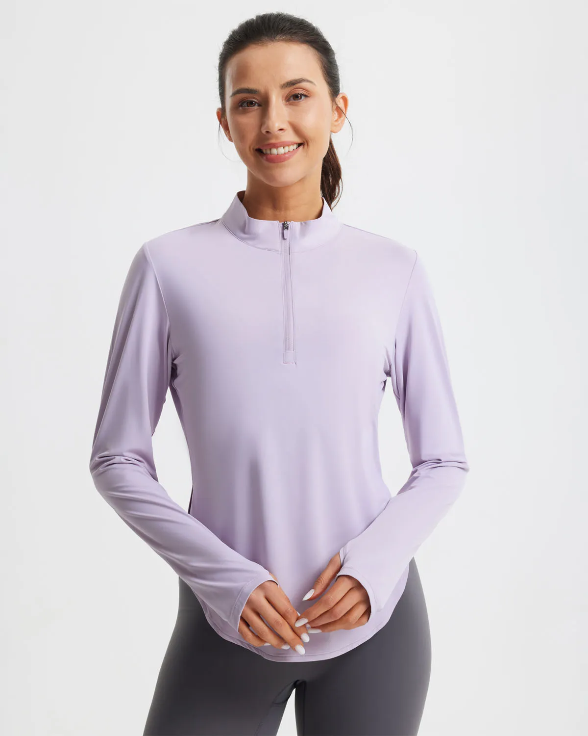 Libin Women's Half Zip Long Sleeve Workout Shirts