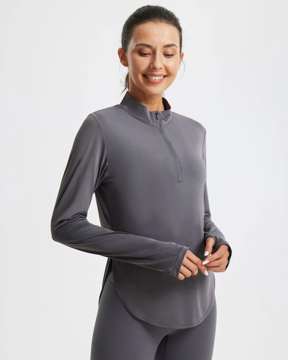 Libin Women's Half Zip Long Sleeve Workout Shirts
