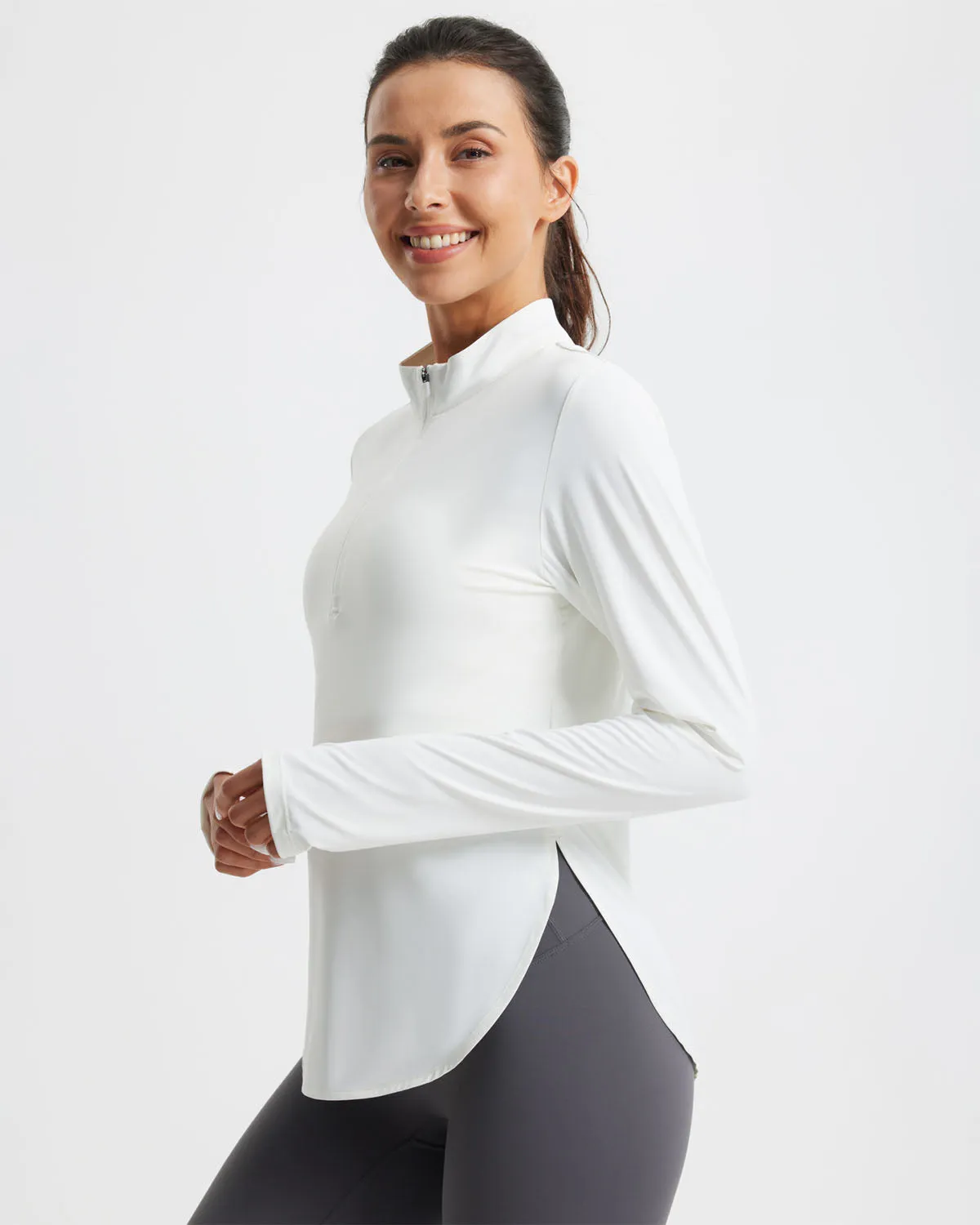 Libin Women's Half Zip Long Sleeve Workout Shirts