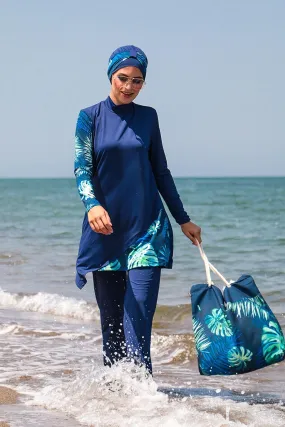 Lycra Navy Burkini Modest Swimwear M2125