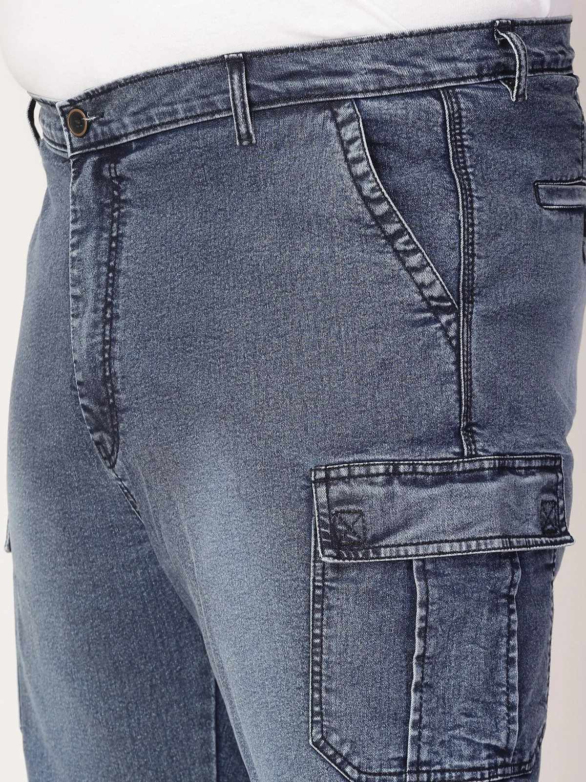 Men Comfort Clean Look Light Fade Stretchable Jogger Jeans