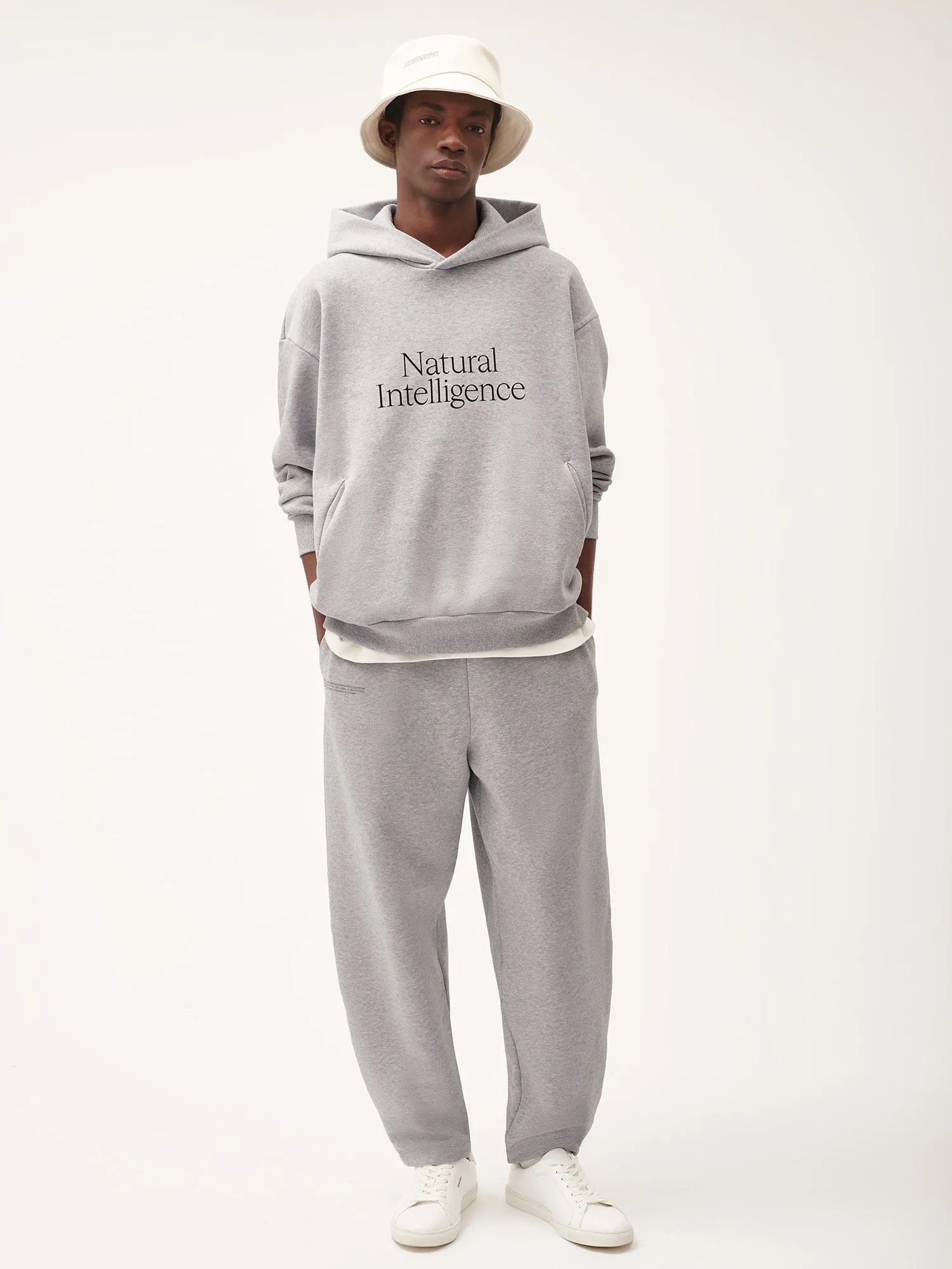 Mens DNA Barrel-Leg Track Pants—grey marl