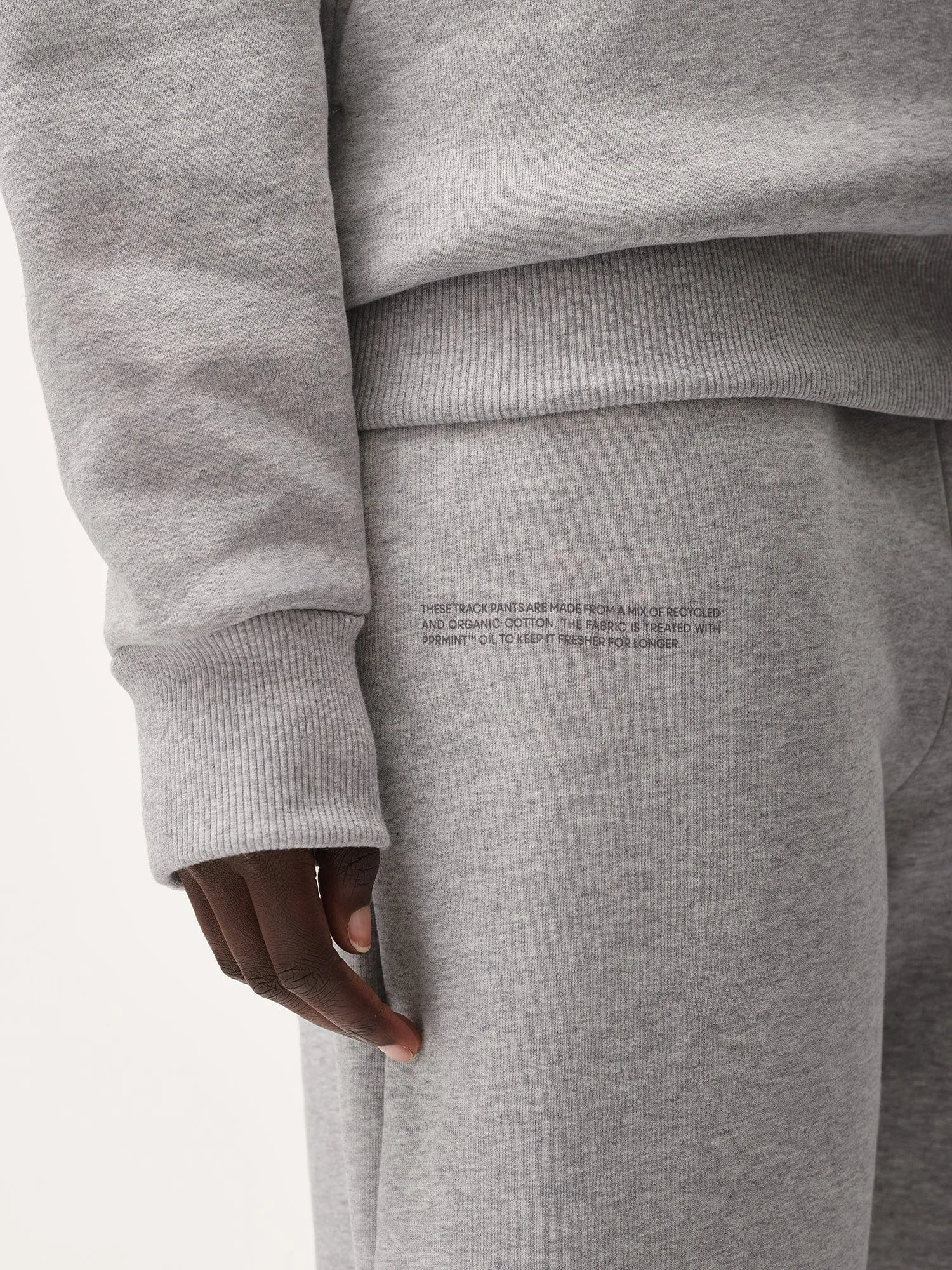 Mens DNA Barrel-Leg Track Pants—grey marl