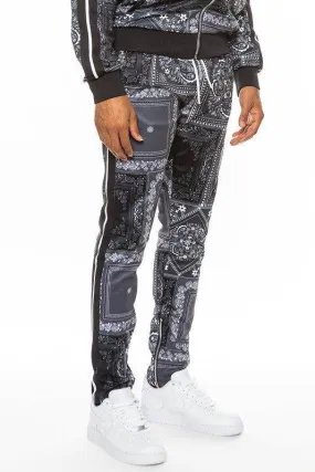Mens Paisley Bandana Print Track Pants