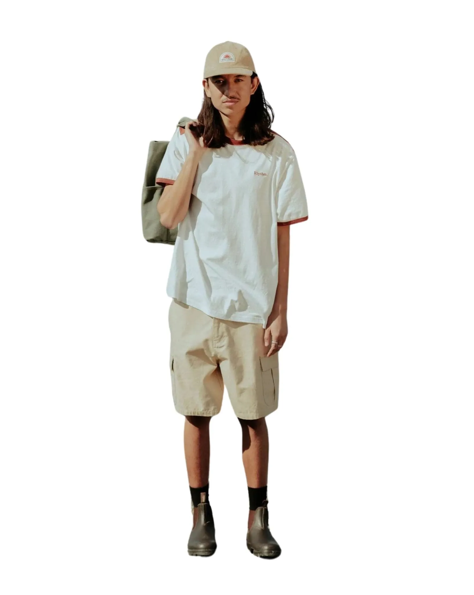 Mens Ringer Ss T-Shirt - Rust