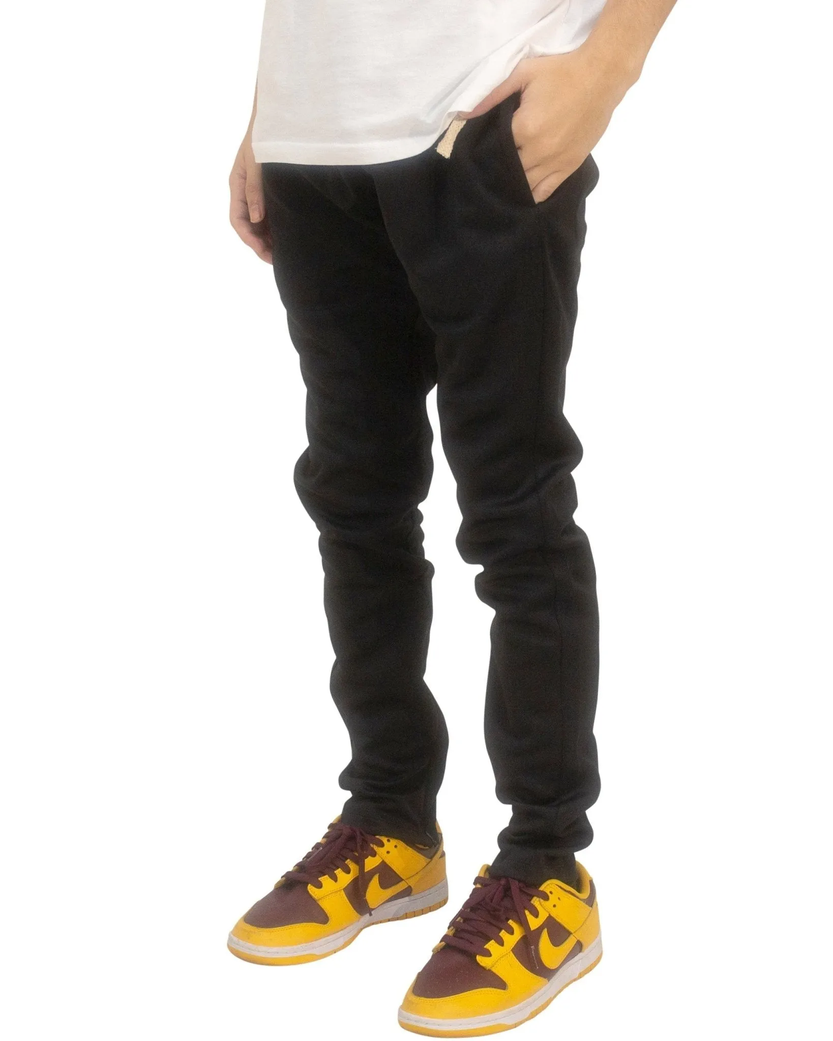 Men's Two-Tone Athletic Track Pants – Slim Fit Joggers with Side Stripes