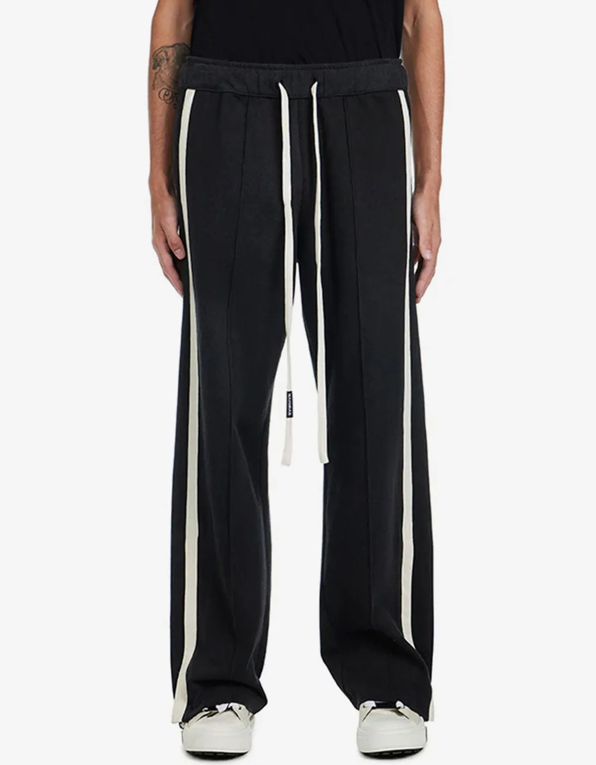 Nahmias Black Heavy Cotton Track Pants