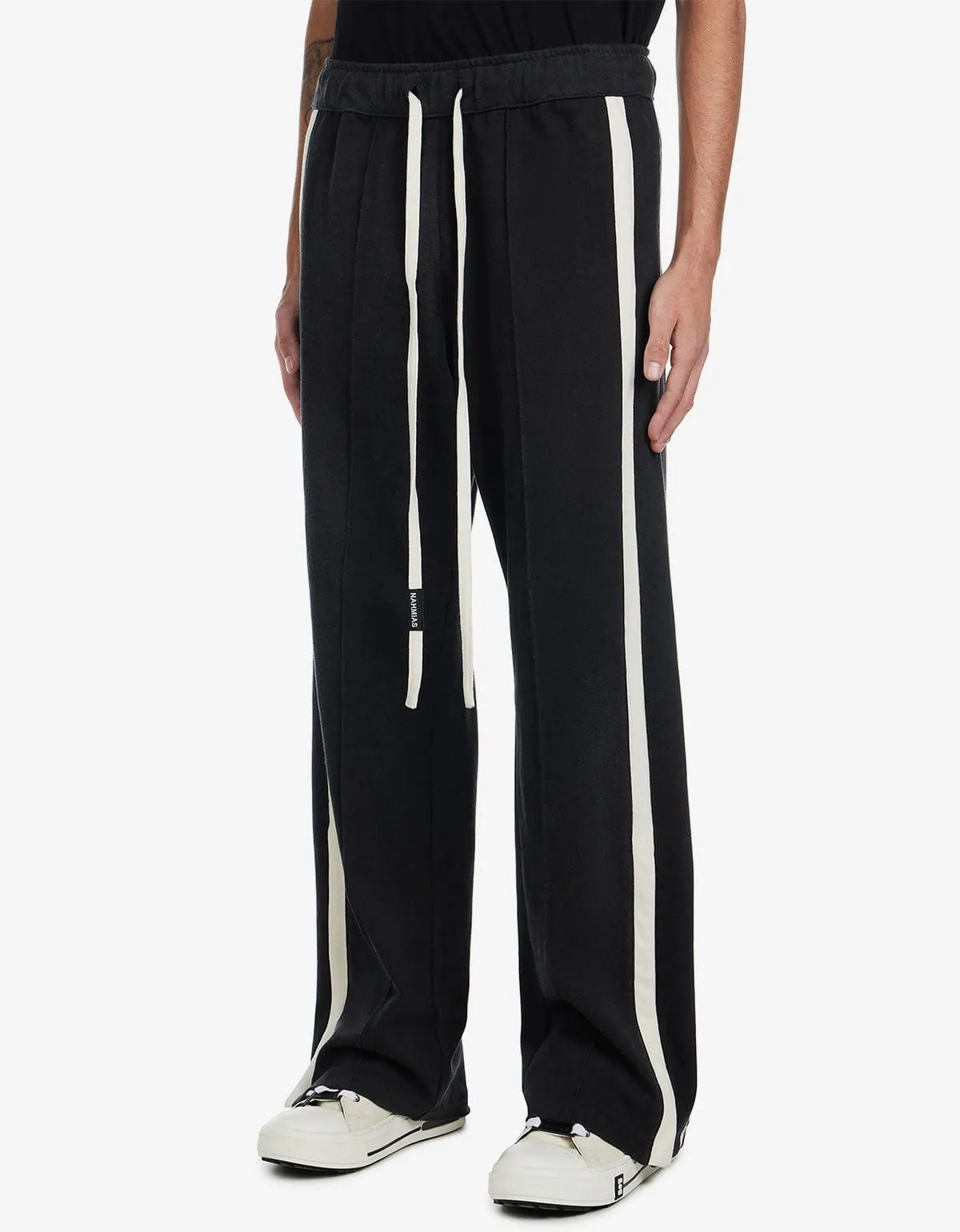 Nahmias Black Heavy Cotton Track Pants