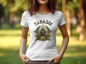 Namaste Yoga Design T Shirt for Women, Zen Tee, Mindfulness Top, Meditation Shirt for Ladies, Peaceful Yoga Graphic Tee #6
