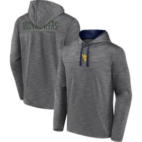 New - NCAA West Virginia Mountaineers Men's Back Logo Heathered Gray Hoodie - M