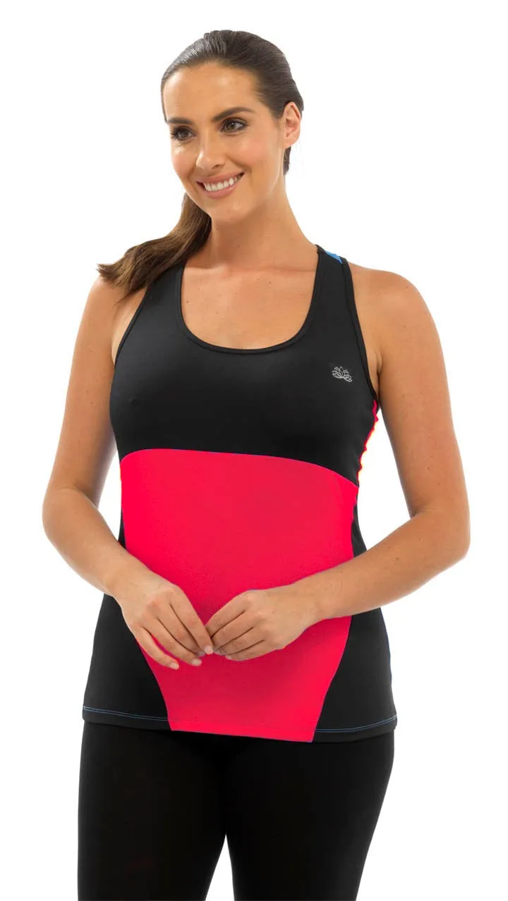 OCTAVE Ladies Sport Fitness Sleeveless Vest Top Set - Yoga / Gym / Workouts