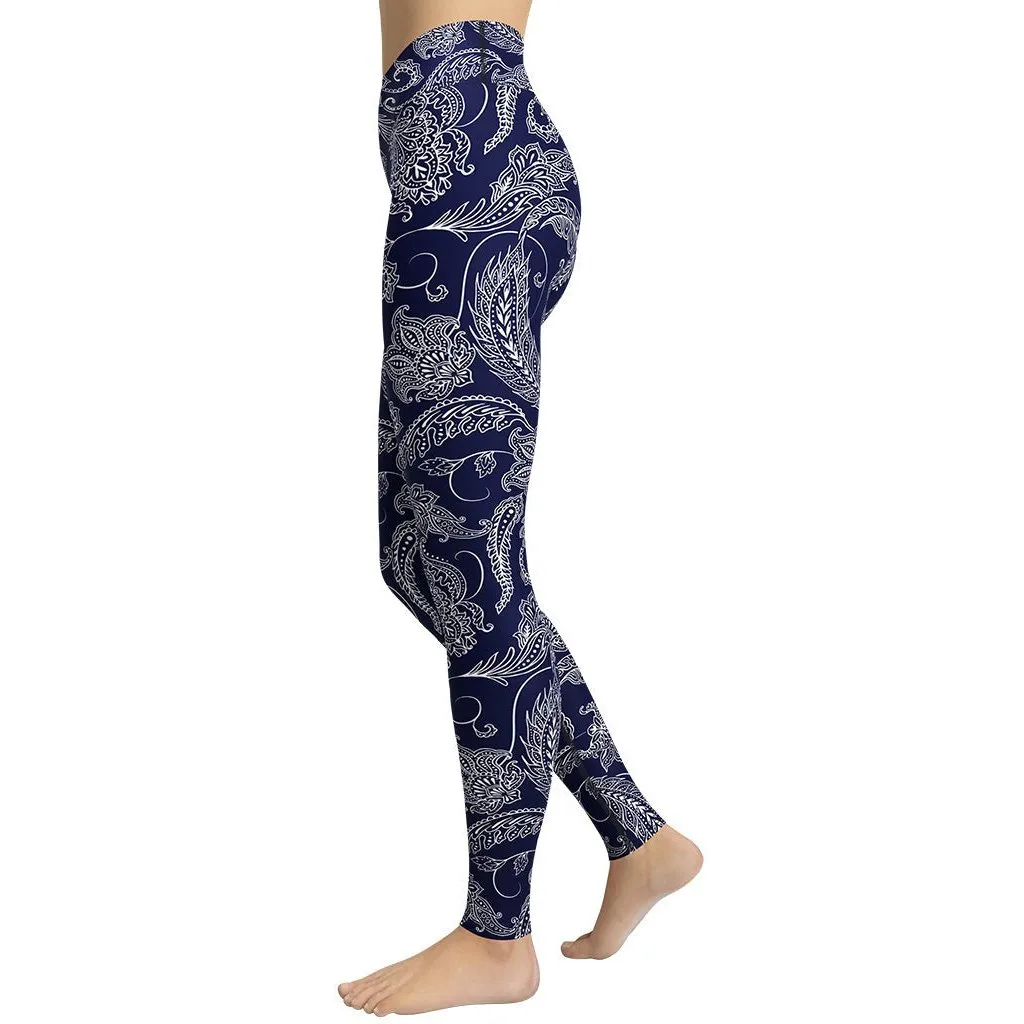 Paisley Floral Yoga Leggings