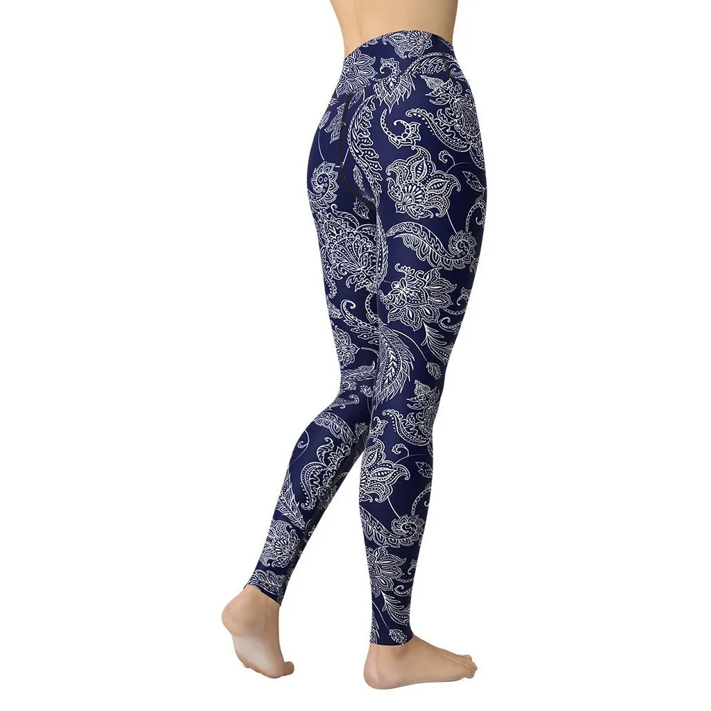 Paisley Floral Yoga Leggings