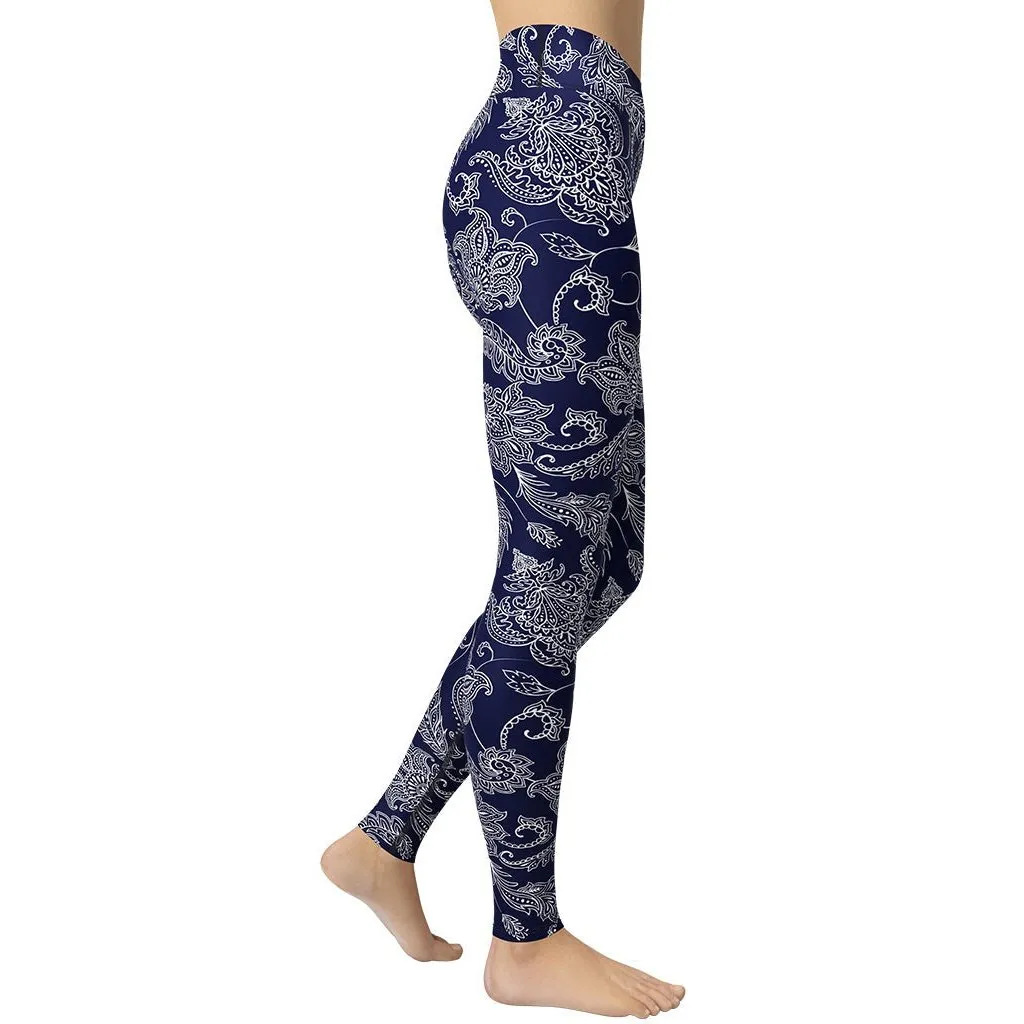 Paisley Floral Yoga Leggings