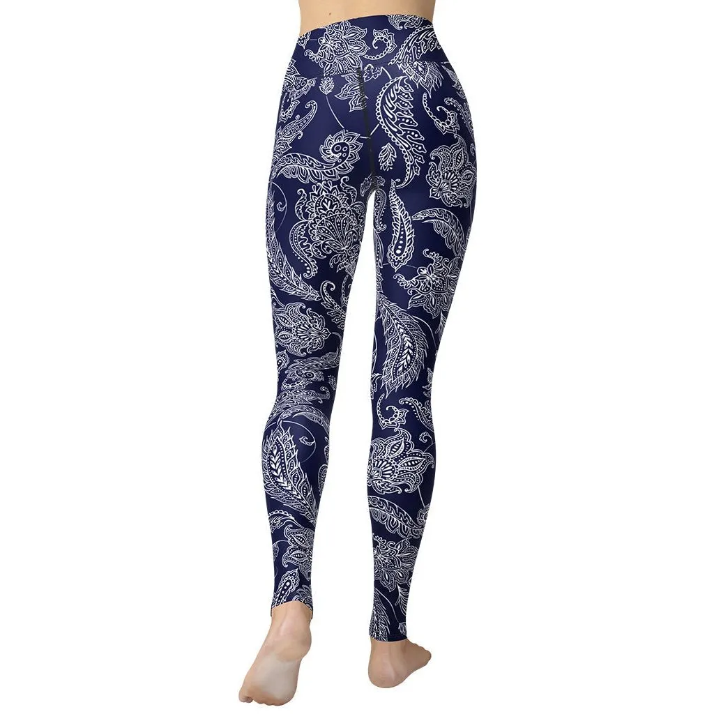 Paisley Floral Yoga Leggings