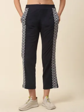 plusS Women Cotton Mid-Rise Track Pants