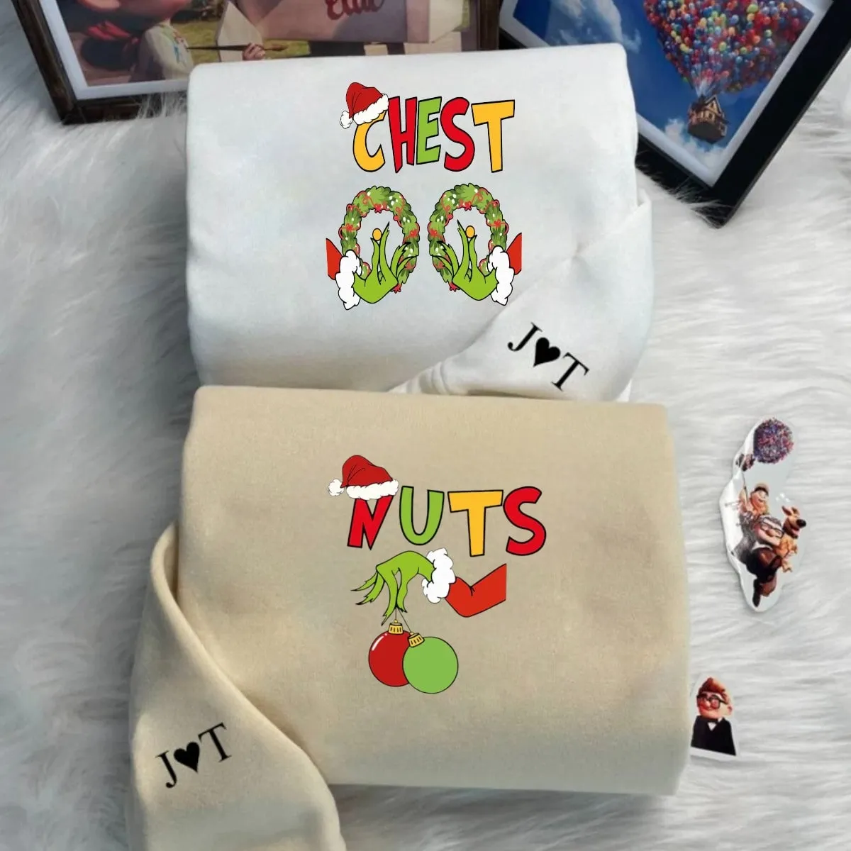 "Chest Nuts" Couple Sweatshirts - Personalized Matching Hoodies For Couples
