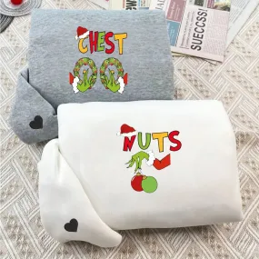 "Chest Nuts" Couple Sweatshirts - Personalized Matching Hoodies For Couples