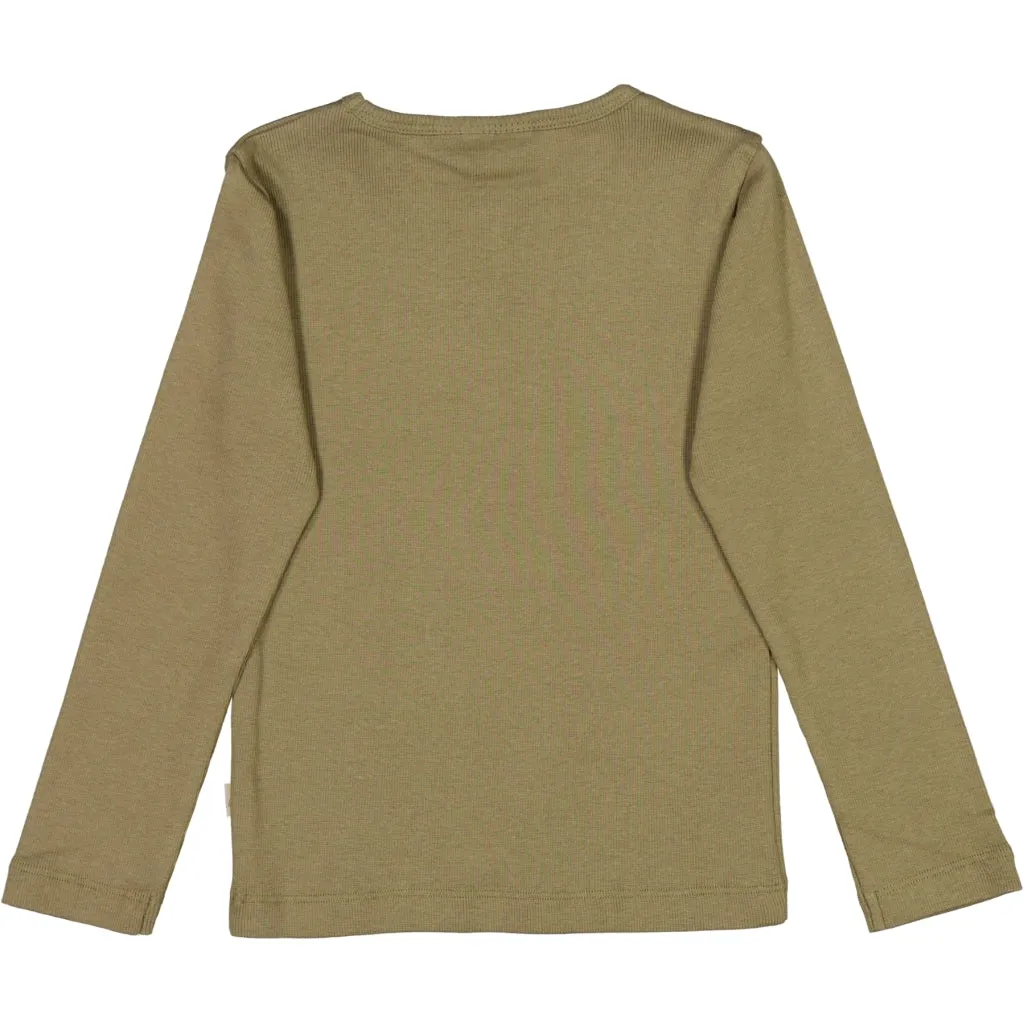 Rib T-Shirt LS - dry pine
