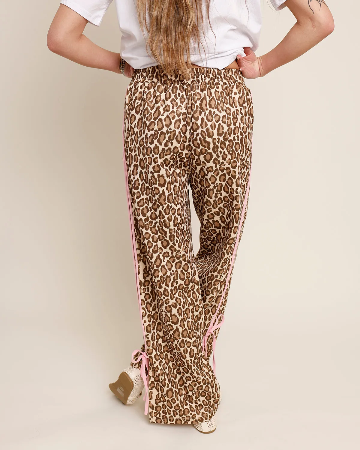 ROAM LEOPARD PRINT TRACK PANTS