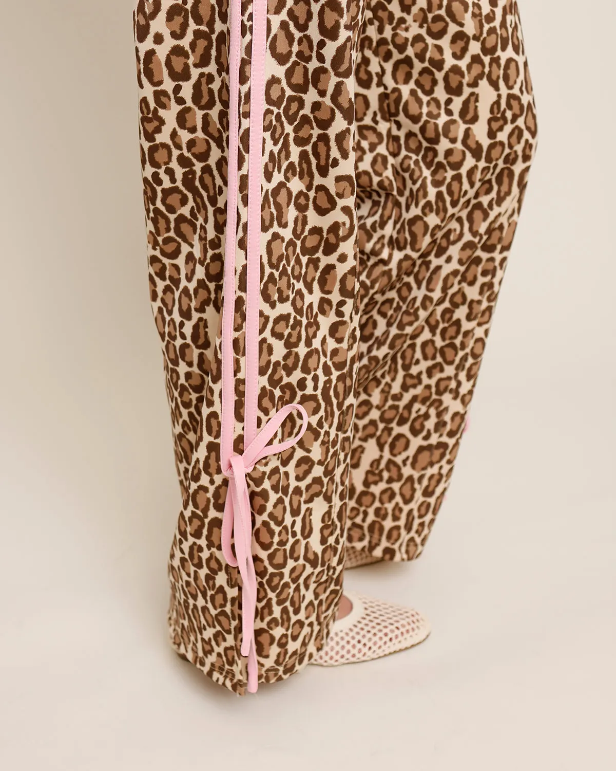 ROAM LEOPARD PRINT TRACK PANTS