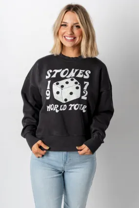 Rolling Stones dice sweatshirt smoke