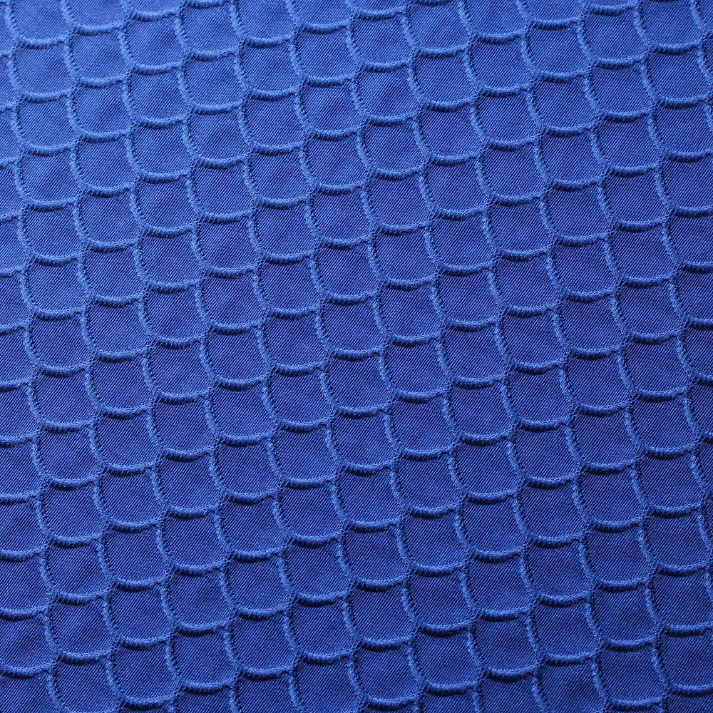 Royal Blue Scallop TikTok Nylon Spandex Fabric