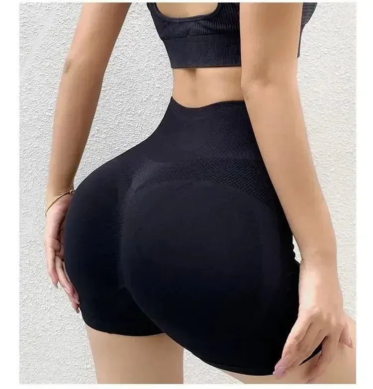 Seamless Yoga Set for Women - Gym Shorts, Sport Bras, & Workout Tops - Fitness Leggings & Activewear Set