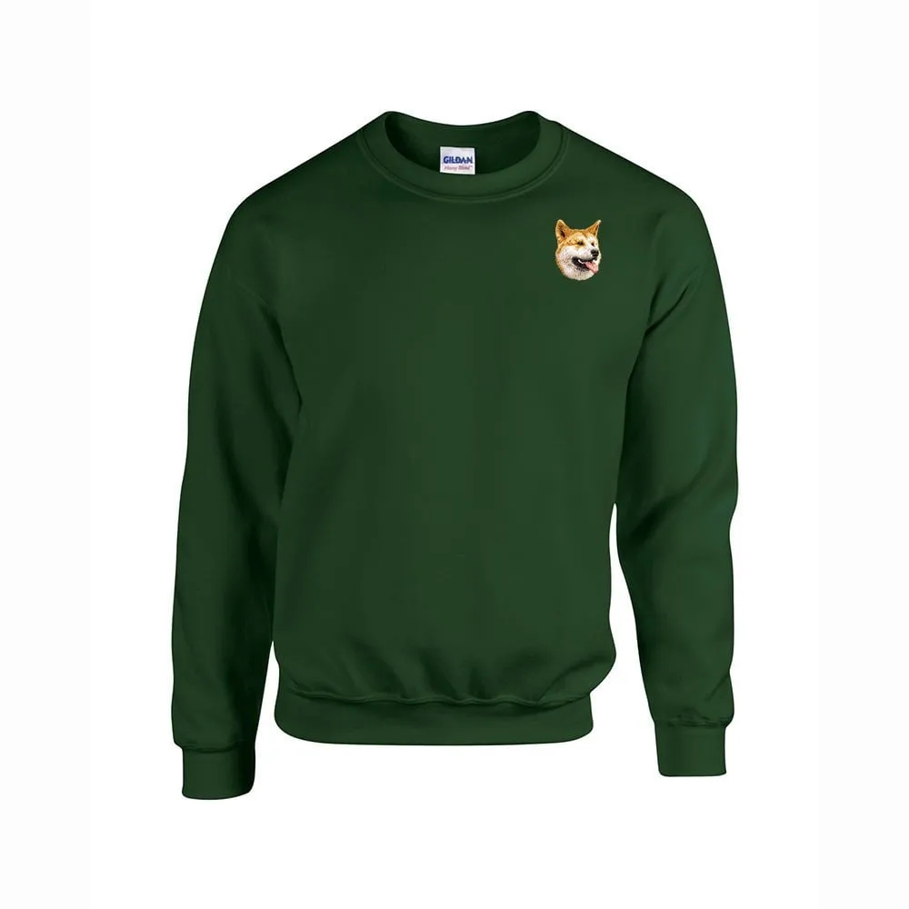 Shiba Inu Embroidered Unisex Crewneck Sweatshirt