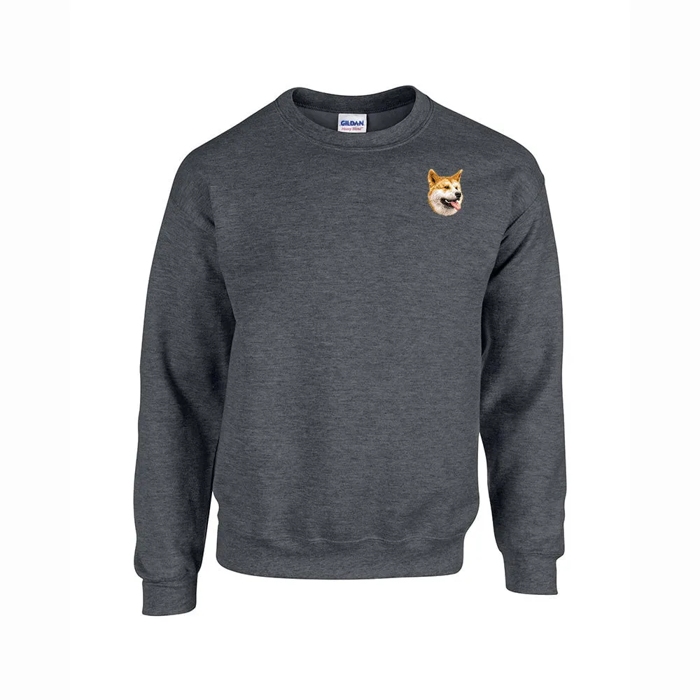 Shiba Inu Embroidered Unisex Crewneck Sweatshirt