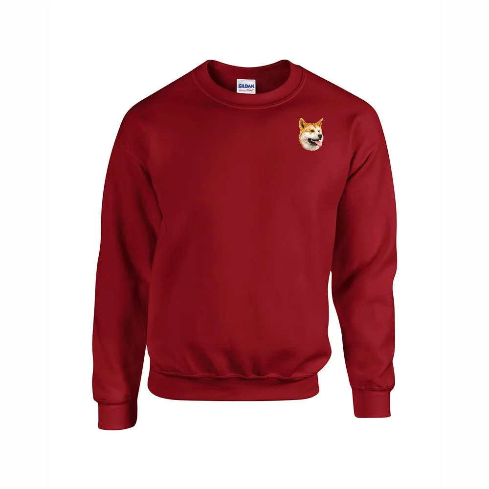 Shiba Inu Embroidered Unisex Crewneck Sweatshirt