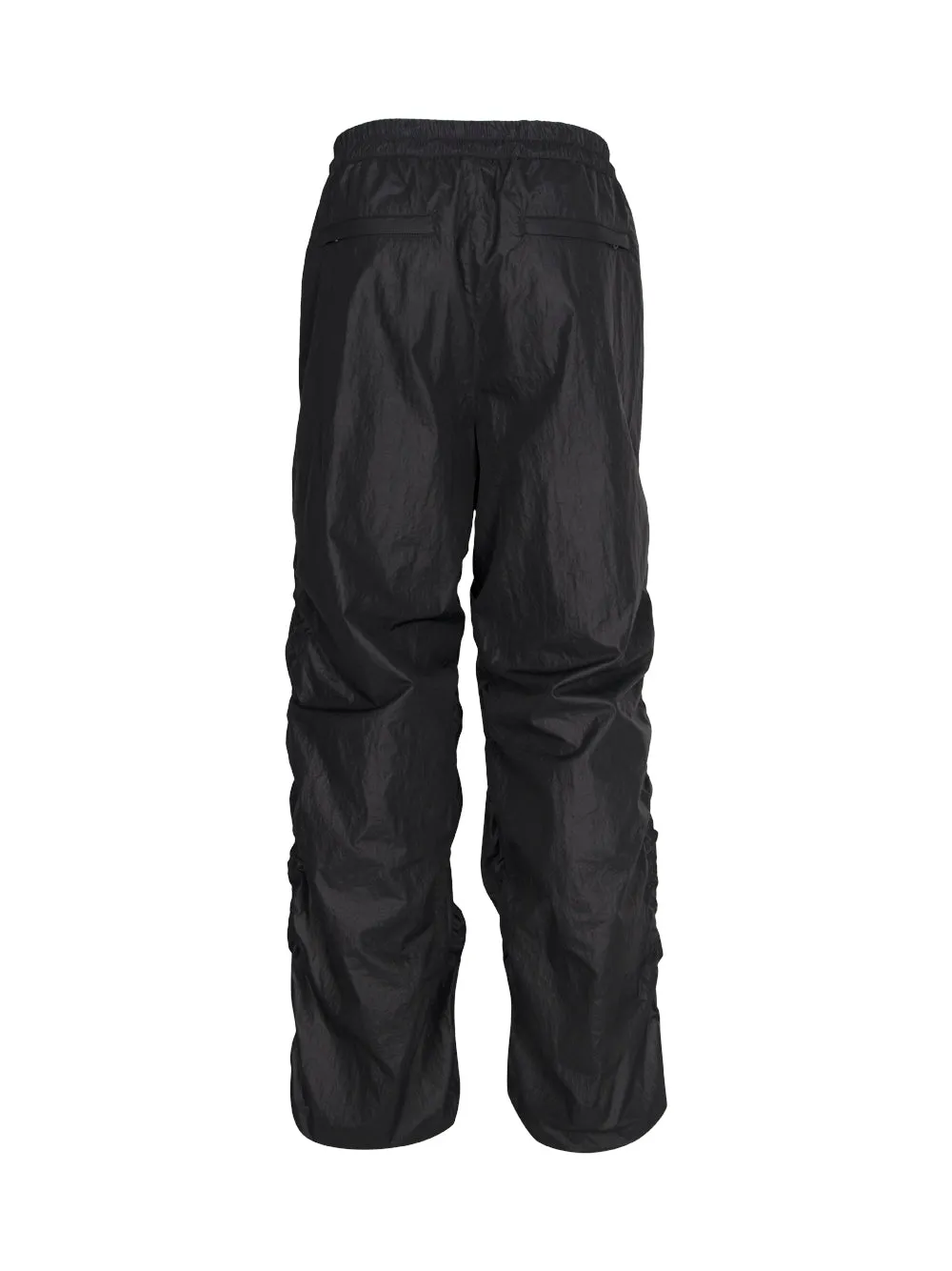 Shirring Detail Track Pants (Black)