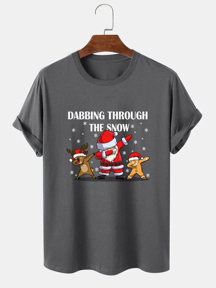 Slogan Santa Print T-Shirt