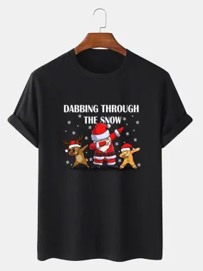Slogan Santa Print T-Shirt