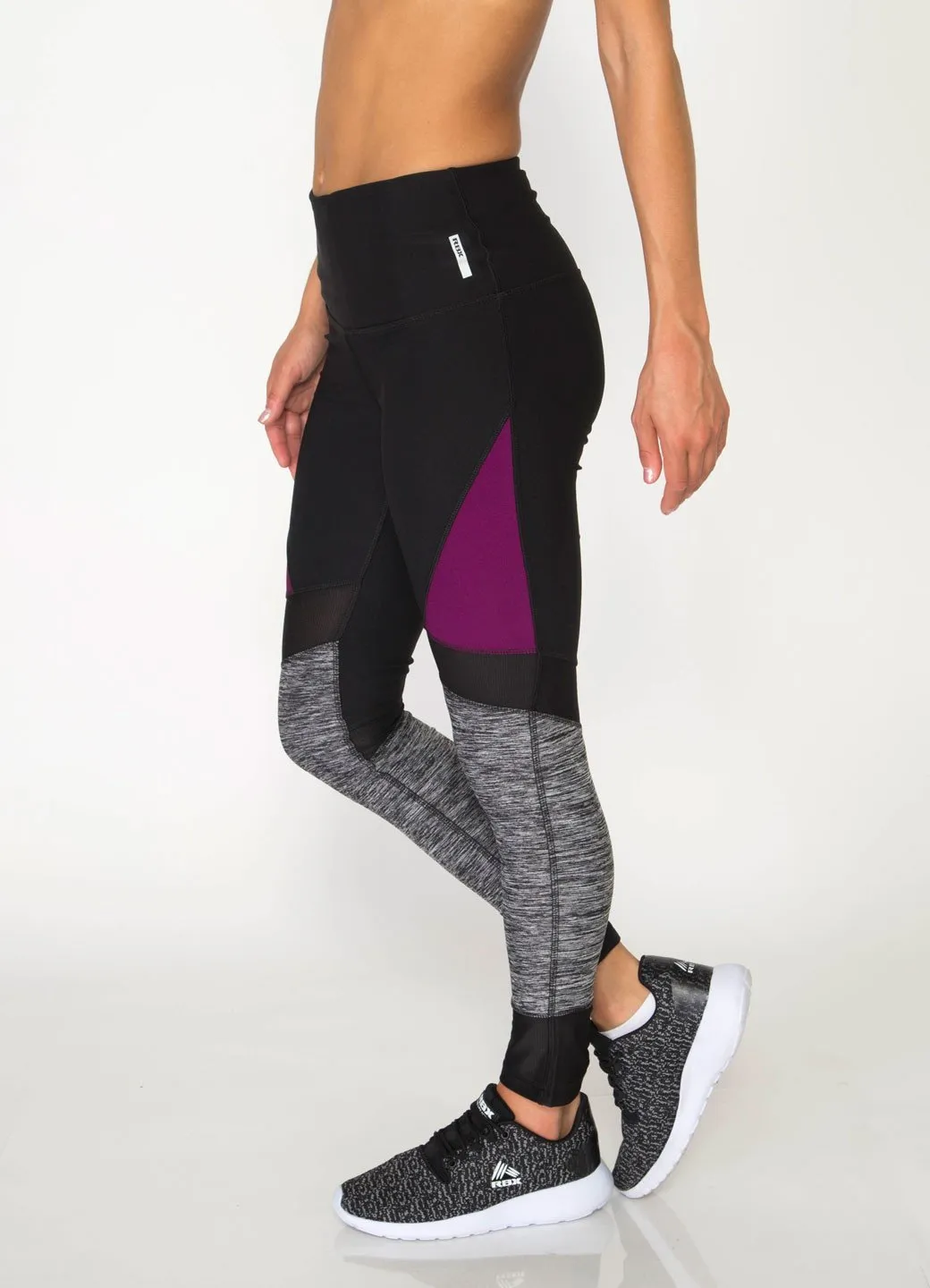 Studio Spliced Colorblock Leggings with Mesh Inserts