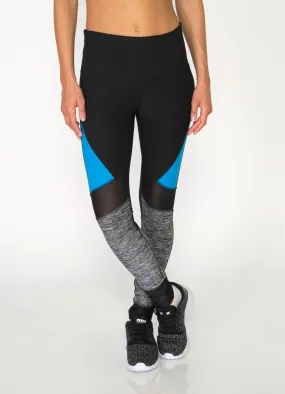 Studio Spliced Colorblock Leggings with Mesh Inserts