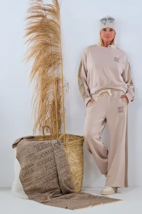 Sweaty bicolor, beige-taupe