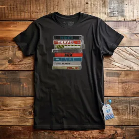 Travel Mix Cassette Stack - T-Shirt