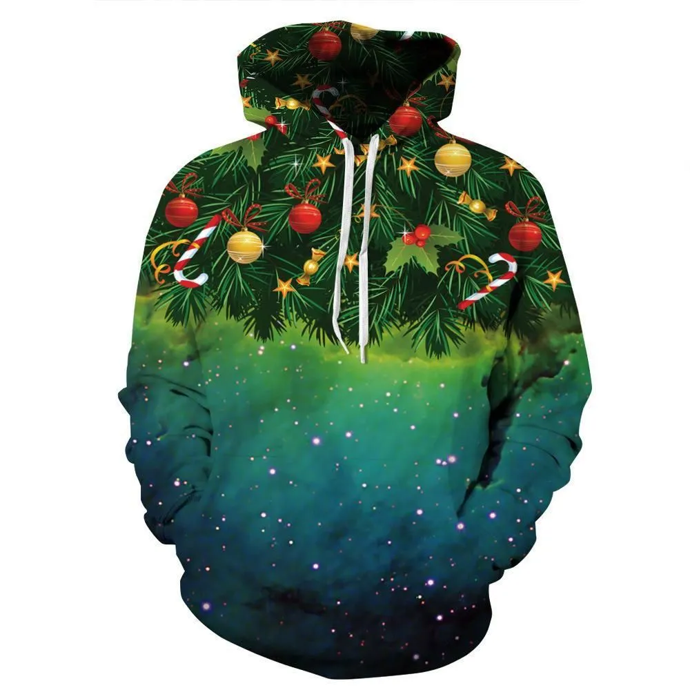 Unisex Christmas Sweatshirt 3D Graphic Pullover Funny for Men Women Unisex Hoodies