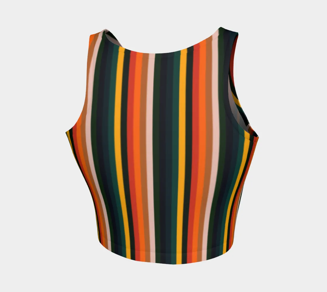 Vintage Striped Athletic Crop Top
