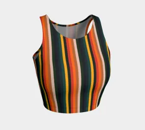 Vintage Striped Athletic Crop Top
