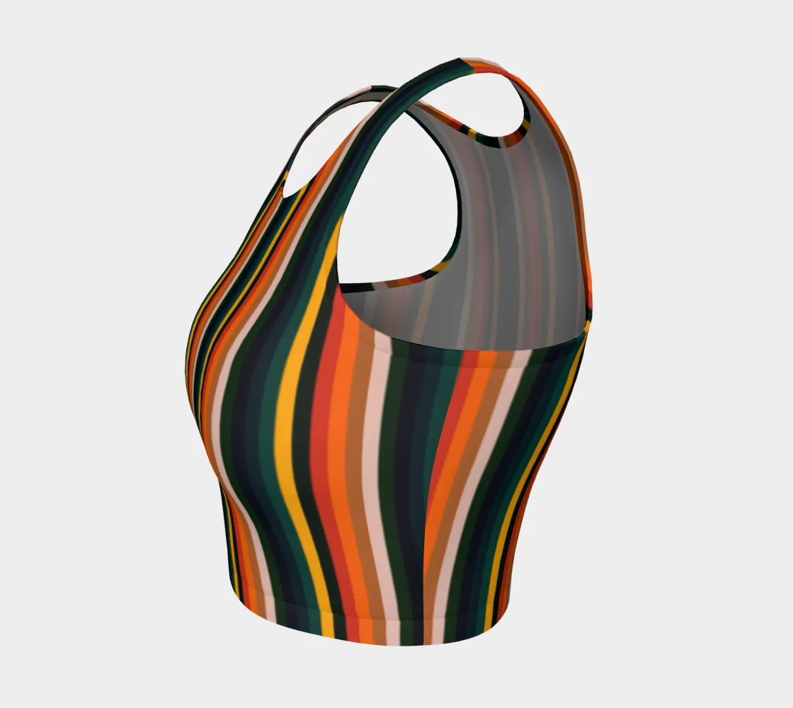 Vintage Striped Athletic Crop Top