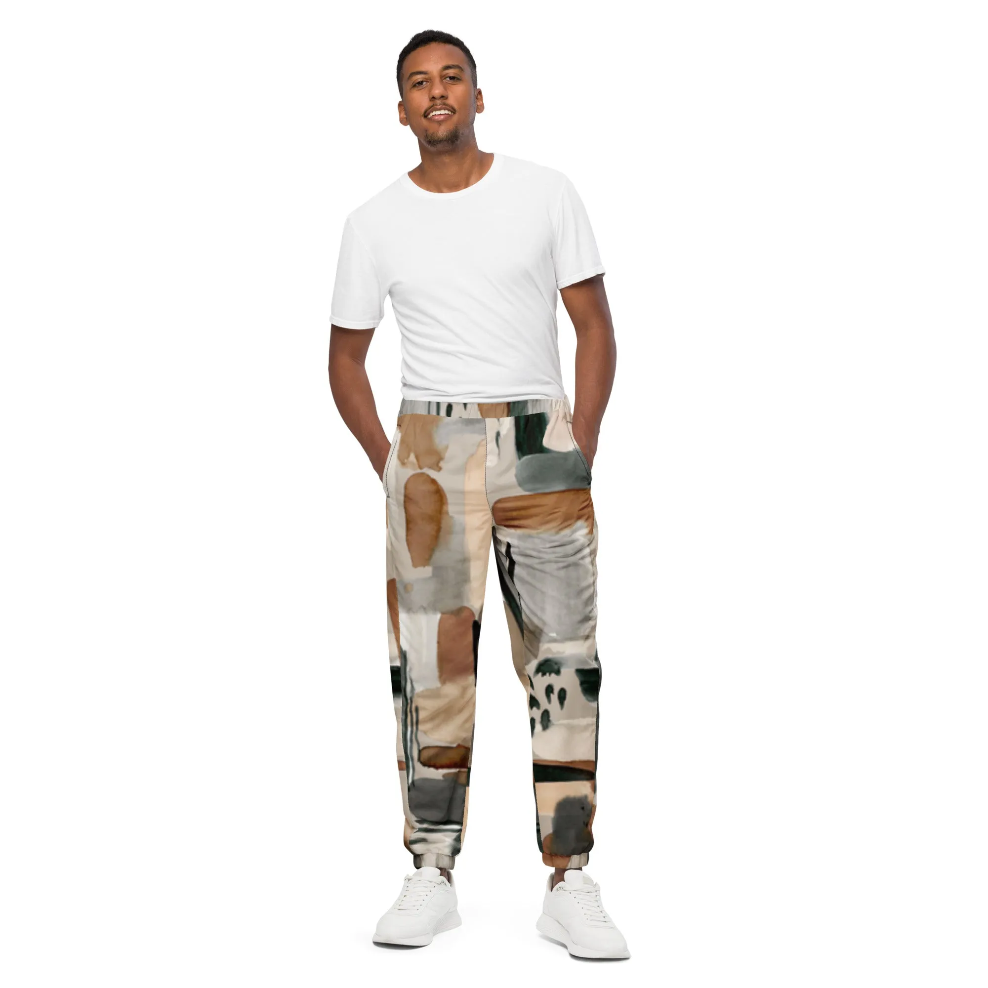 Watercolor print Men's track pants