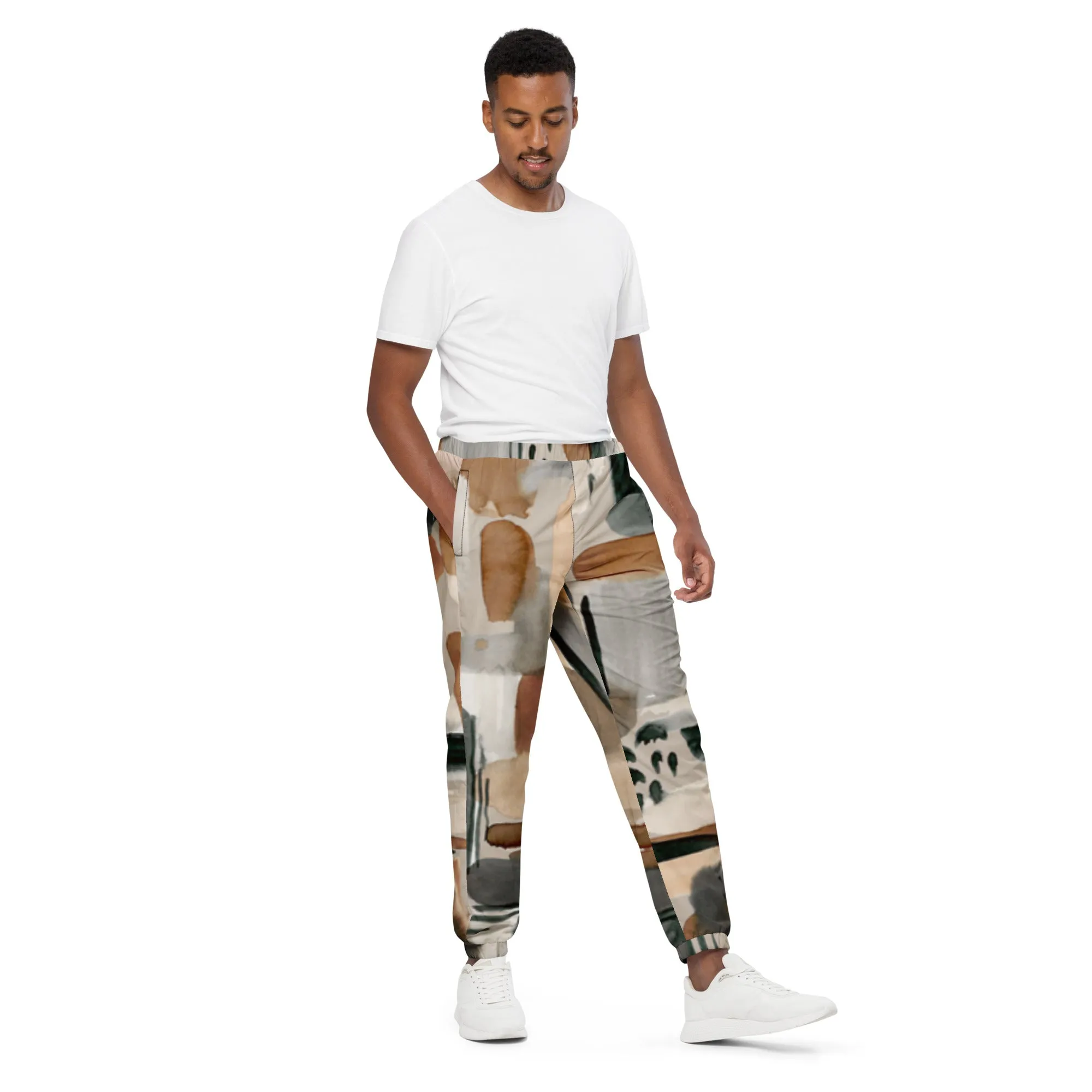 Watercolor print Men's track pants