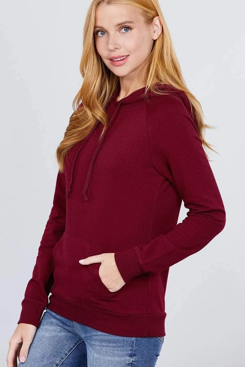 Wine Long Sleeve French Terry Sweatshirt