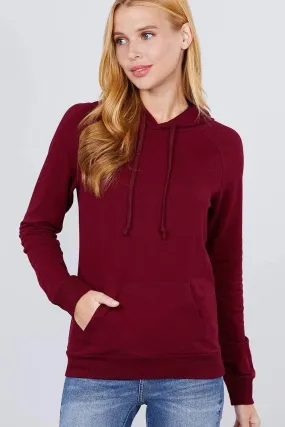 Wine Long Sleeve French Terry Sweatshirt