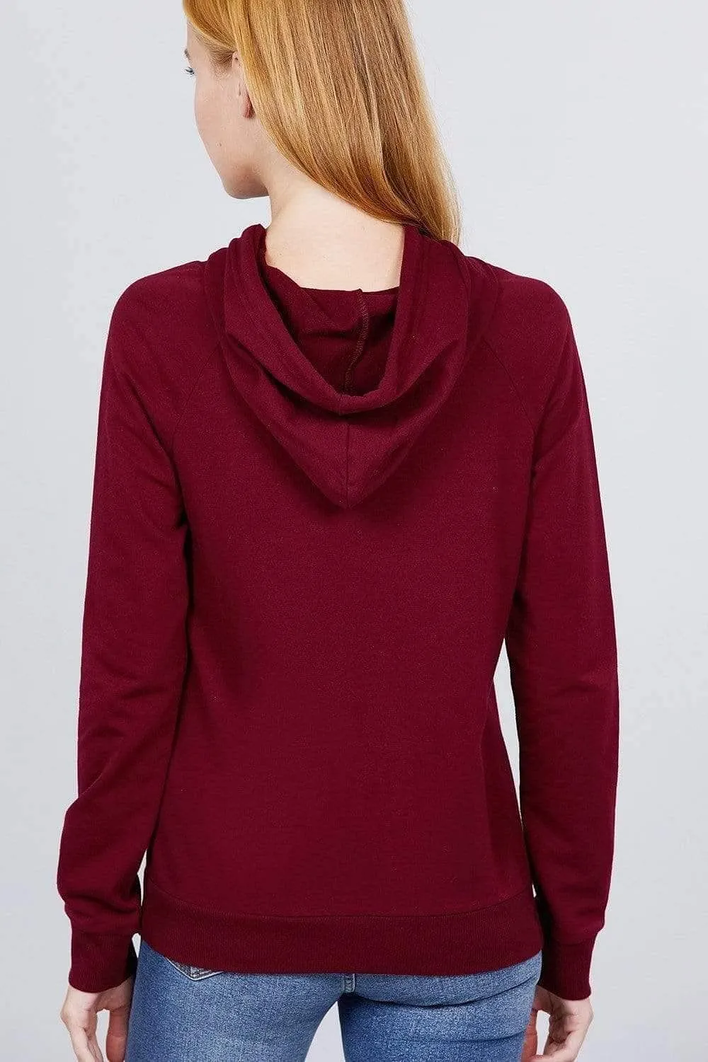 Wine Long Sleeve French Terry Sweatshirt