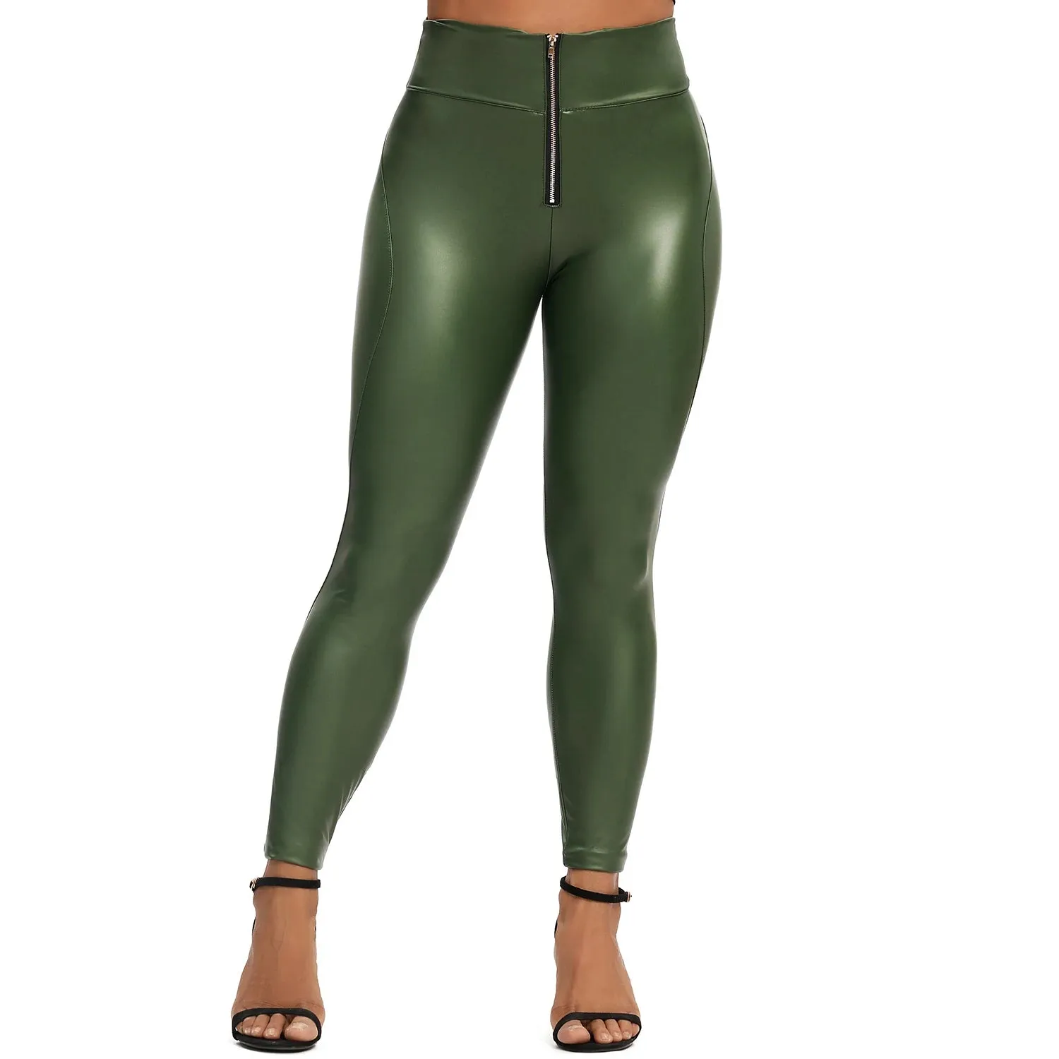 Women Stretch Slim Sport Leather Legging